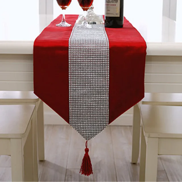 Modern Table Runner Flannel Diamond Table Marriage Runners Chirstmas
