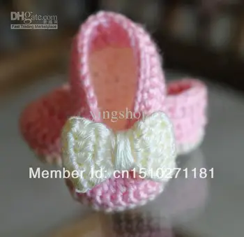 

Crochet Baby Booties Baby Girl Booties Bow Shoes first walker shoes