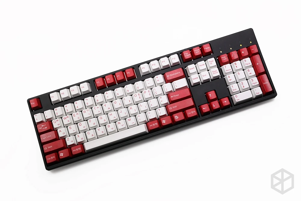 Taihao abs двойные пули корейские буквы kr язык брелки для diy игровая механическая клавиатура цвет красного оповещения белый красный