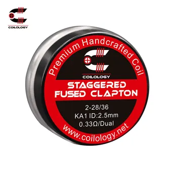 

Original Coilology Staggered Fused Clapton Coil SS316/Ni80 Type 100% Handmade with Organic Japanese Cotton for DIY Lovers Coil