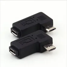 Micro usb папа к Micro USB мама 90 270 градусов угол конвертер Разъем синхронизации данных зарядное устройство адаптер для планшетов телефонов кабель