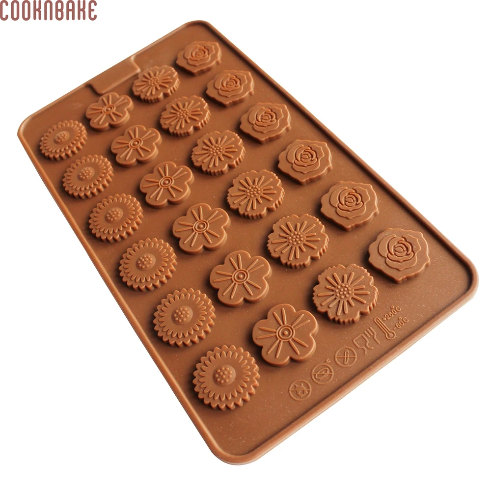 COOKNBAKE цветок силиконовые формы для печенья и инструменты выпечки торта 24 полости