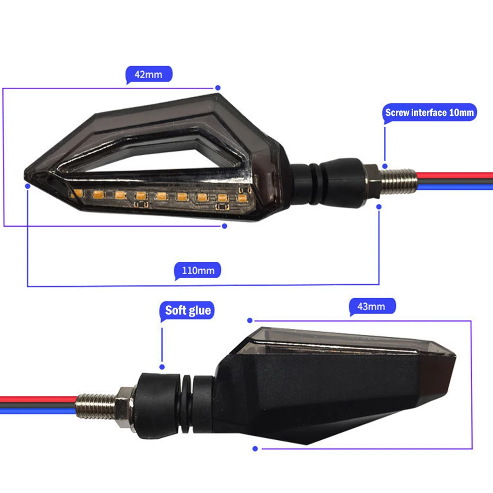 OLOEY индикаторы мигалка 12 В мотоцикл светодиодный указатель поворота Янтарная лампа левый правый желтый синий цвет освещение мото поворотники