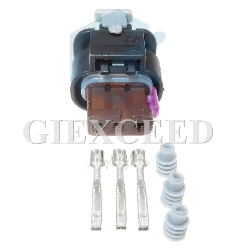 

2 Sets 3 Pin 4F0 973 703 A Auto Reversing Radar Socket Electric Wiring Harness Connector Plug 4F0973703A For VW Audi Land Rover