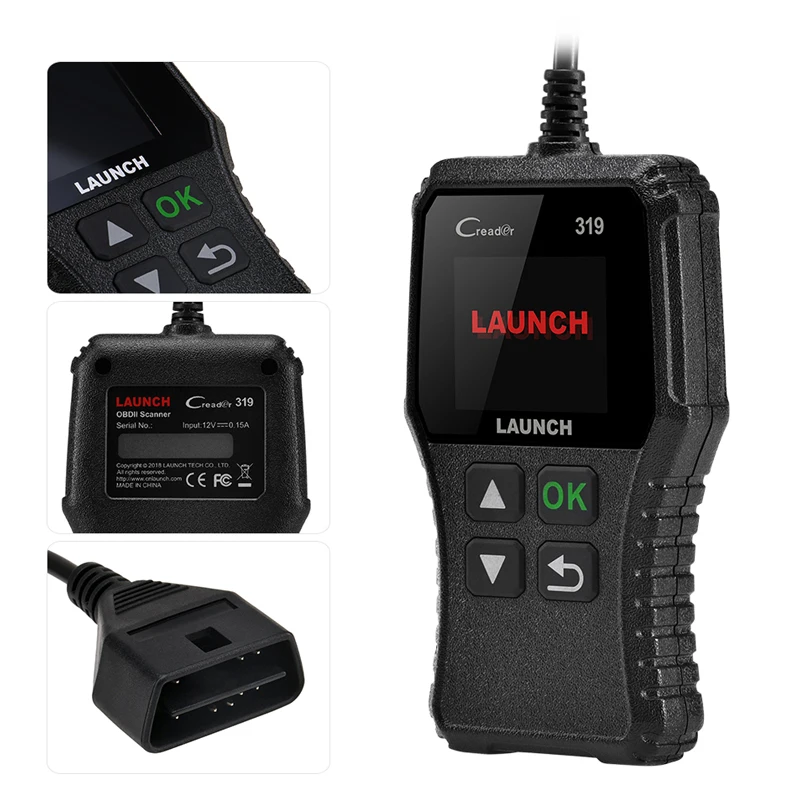 Launch X431 Creader 319 CR319 OBD OBD2 EOBD полный OBDII Автомобильный диагностический инструмент CR3001 AD410 ELM327 NT200C сканер