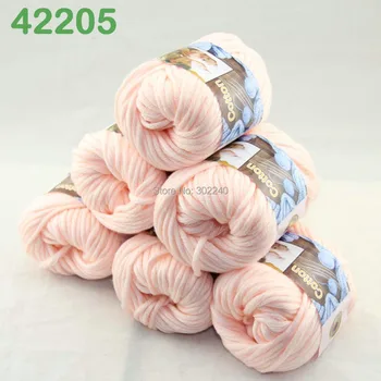 

LOT of 6 Balls X 50g Special Thick Worsted Cotton Knitting Yarn Flesh pink 2205