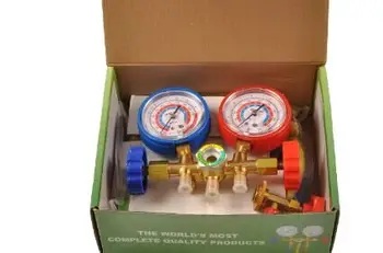 

Air-conditioning Freon R134A R410A Refrigerant Pressure Gauge AC A/C Diagnostic Manifold Gauge Leakage Tester T0162