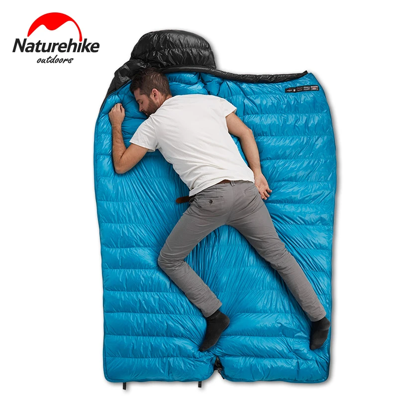 Naturehike CW400 новый дизайн с открытым закрытием белый гусиный пух спальный мешок