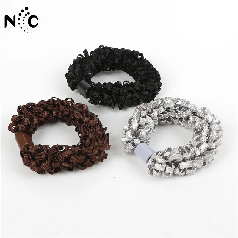 Us 0 54 36 Off New Arrival 1pc Lot Thick High Elastic Popcorn Hair Bands For Women Scrunchie Hair Rubber Band Headband Girls Hair Accessories In