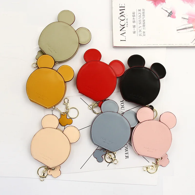 Новинка Женский кошелек милый короткий женский на молнии для монет carteira minnie