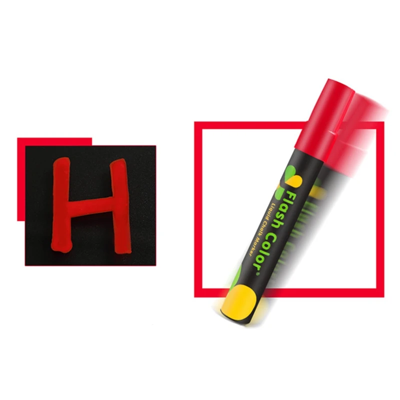 1 шт. креативный цветной стираемый маркер для флуоресцентных ручек, креативный маркер для жидкого мела, корейские канцелярские принадлежности - Цвет: RD