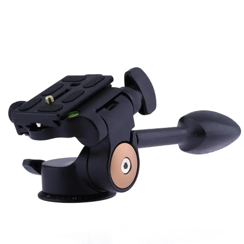 

ALLOET Video DSLR Camera Tripod Head Fluid Hydraulic Damping Pan Tilt 360 Degree Panoramic Head With Handle Quick Release Plate