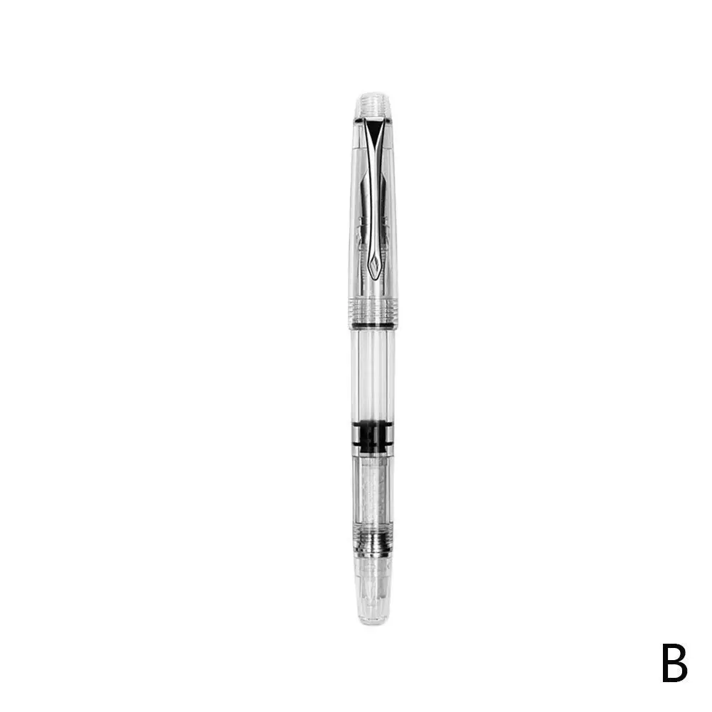 New Transparent Original Iridium Fountain Pen Students Practice Calligraphy Pen Ef F - Color: F