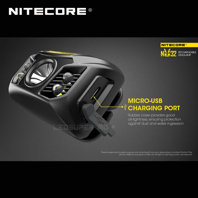Горячая Nitecore NU32 CREE XP-G3 S3 светодиодный 550 люмен высокопроизводительный перезаряжаемый налобный фонарь встроенный литий-ионный аккумулятор