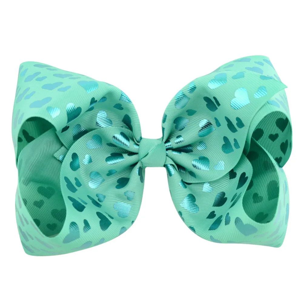 

Fashion Large 8 Inch Jojo Siwa Bows Rainbow Ribbon Hair Bow With Alligator Clips Cheer Bow Hair Bows Hair Clips For Girls