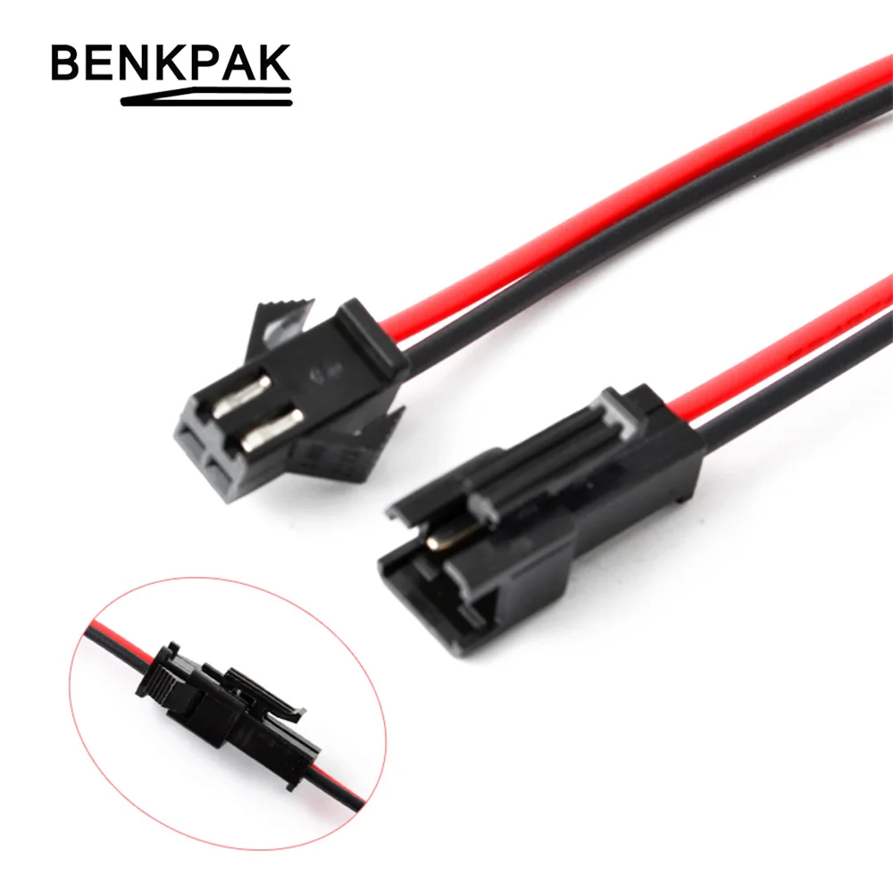 

10Sets 10cm Power Jack Plug 2Pins Plug Wire & Socket Wire Connector Lead Connecting Wire, Male To Female Wire Connector Cable
