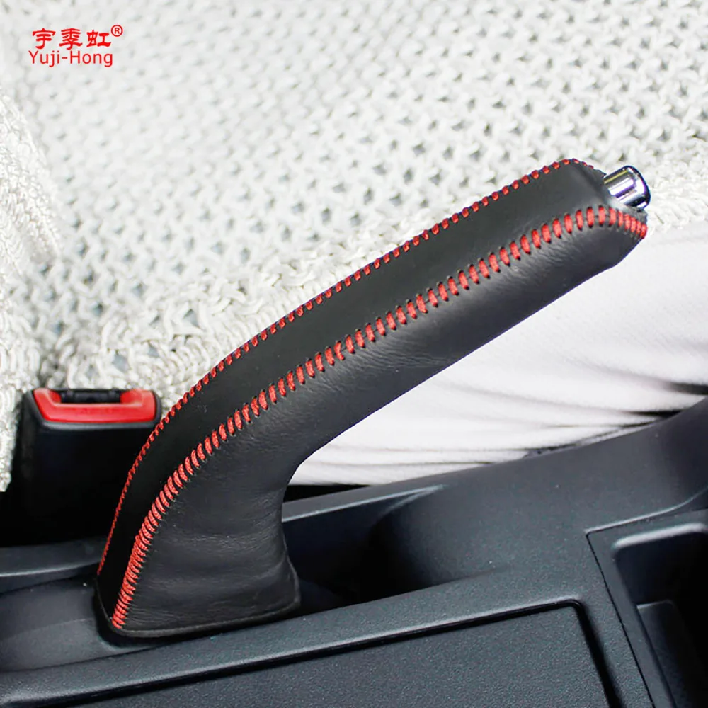 Car Handbrake Covers Case for Mitsubishi Lancer EX Outlander 2013 Genuine Leather Handbrake Grips Cover