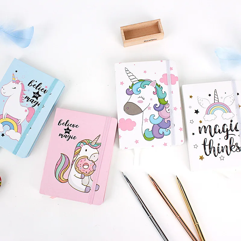 

10.5*7.5cm Unicorn Daily Office Supplies Week Planner Spiral Notebooks Day Plan Diary Notepads Meno Pad School Stationery