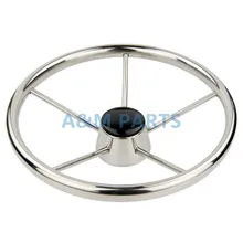 13," лодка рулевое колесо из нержавеющей стали морской руль 5 спиц 25 градусов