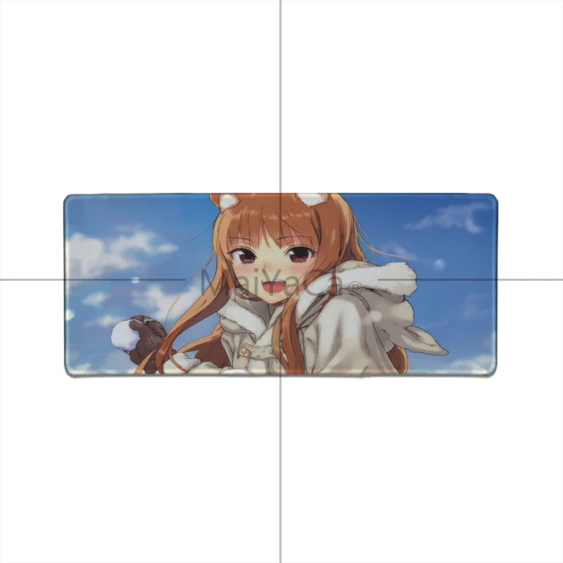 MaiYaCa Spice and Wolf Holo милый красивый коврик для мыши для девочек с аниме геймерский игровой коврик скоростная версия игровой коврик для клавиатуры коврик для мыши геймер - Цвет: Lock Edge 30x80cm