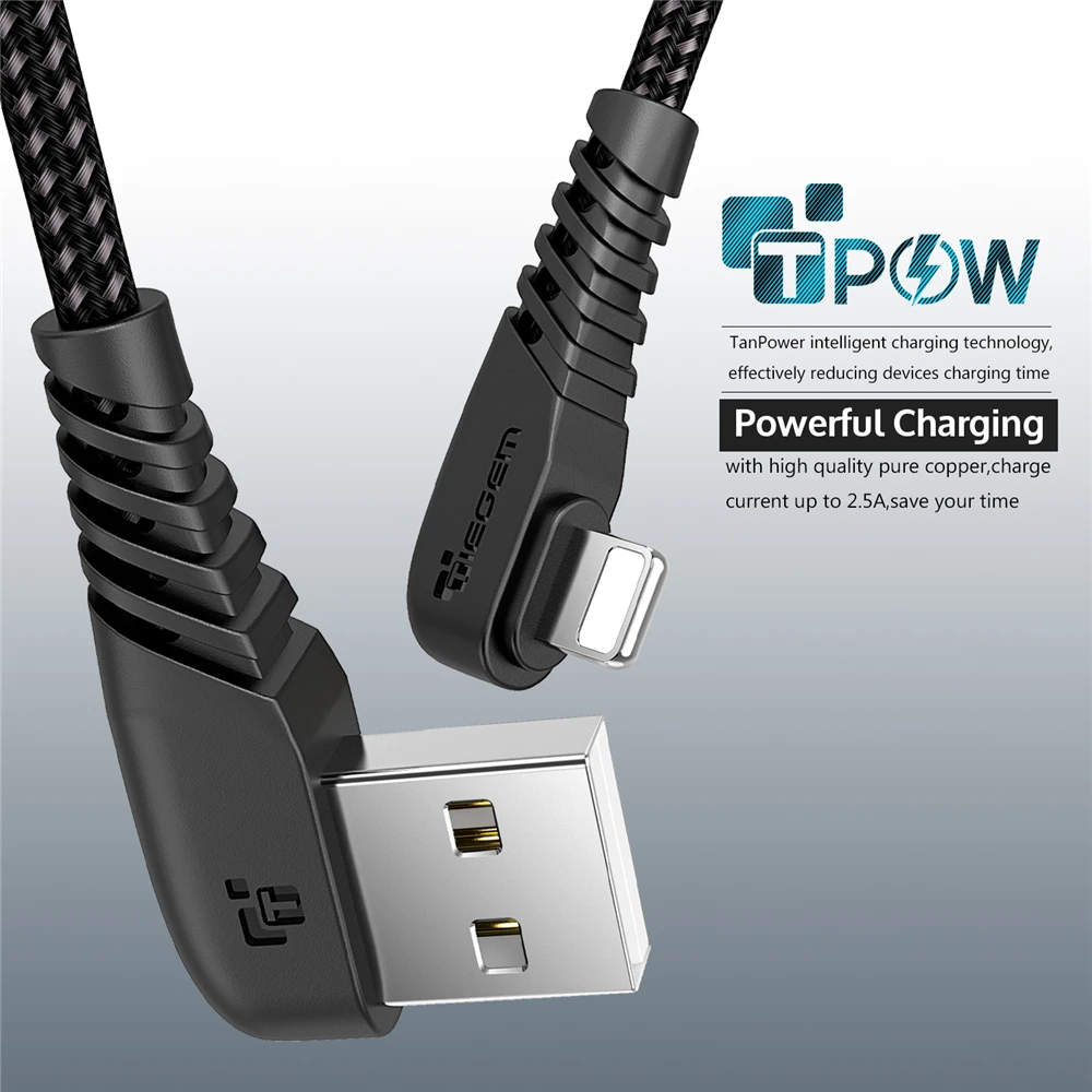 TIEGEM كابل يو اس بي ل فون X 8 7 6 5 6 ثانية زائد كابل سريع كابل شحن الهاتف المحمول شاحن سلك مهايئ Usb كابل بيانات 1M2M3M