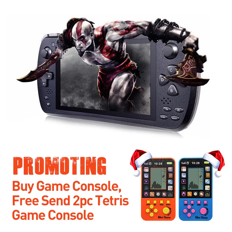 

XD S5800 5-inch 3G Quad Core Phone Game Console Smart Game Console Phone Tablet PC TV Box handle console Black Game player