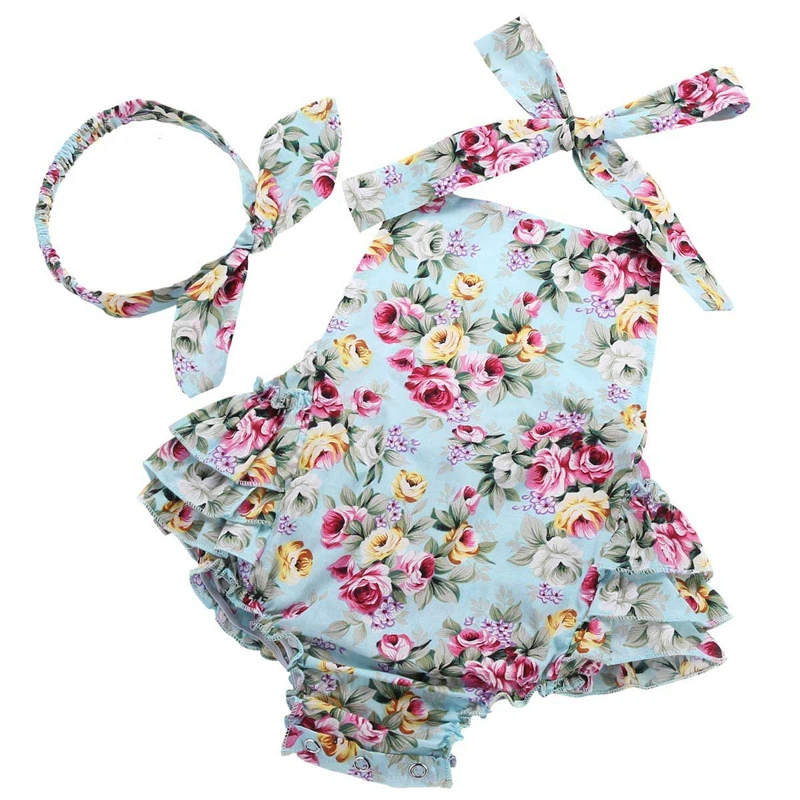 baby knitted clothing set Kid Party Christening Sleeveless Floral Newborn Baby Girl Clothes,1 year birthday Summer Bubble Baby Rompers Belt Roupa Infantil best Baby Clothing Set