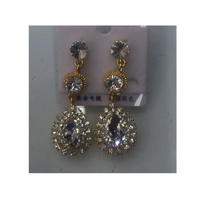 Женские серьги клипсы с австрийским кристаллом 7 цветов|clip on earrings|crystal clip earringsclip |