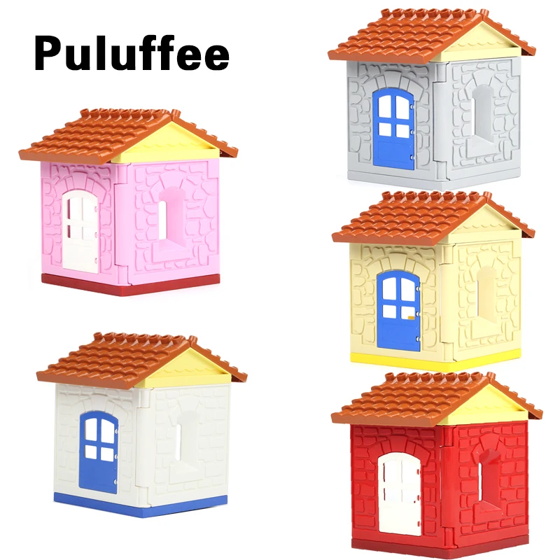 

House Big Size DIY Bricks set Compatible With Duplo Roof Wall Window Building Blocks Educational Toys For Children Gifts