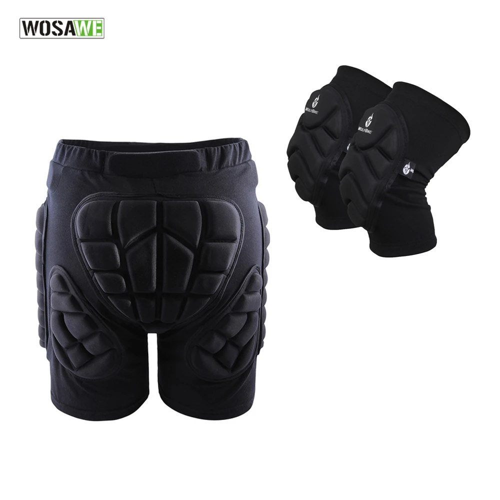 WOSAWE Sports Gear Protective Hip Pad + Knee Pads Ski Skate Skateboard Snowboard Protection Drop Resistance Roller Padded Shorts WOSAWE Sports Gear Protective Hip Pad + Knee Pads Ski Skate Skateboard Snowboard Protection Drop Resistance Roller Padded Shorts