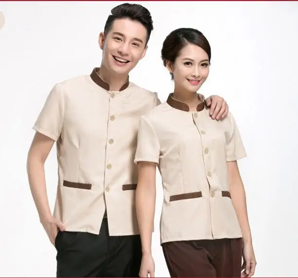 

Woman 2017 Cleaner uniform Short sleeves Room Attendant PA uniforms