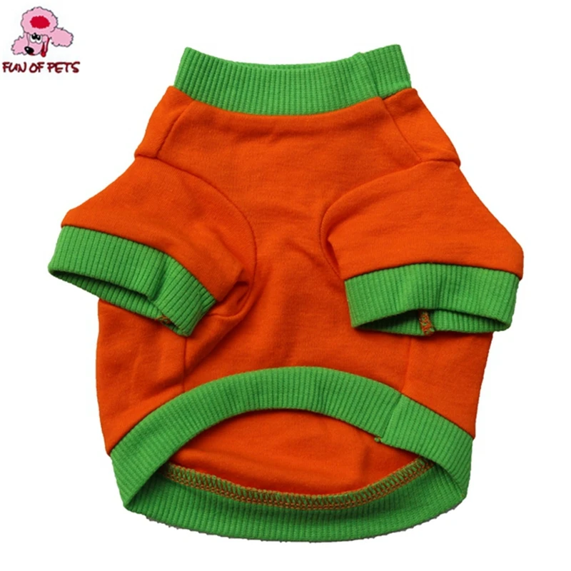 Новая мода весна и осенний оранжевый Хэллоуин Тыква улыбающееся лицо шаблон хлопок футболка для собак Одежда для собак