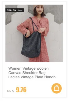 Для женщин Винтаж шерстяные Холст сумка женская Винтаж сумка в клетку сумки женские шерсть хозяйственные сумки Новые поступления