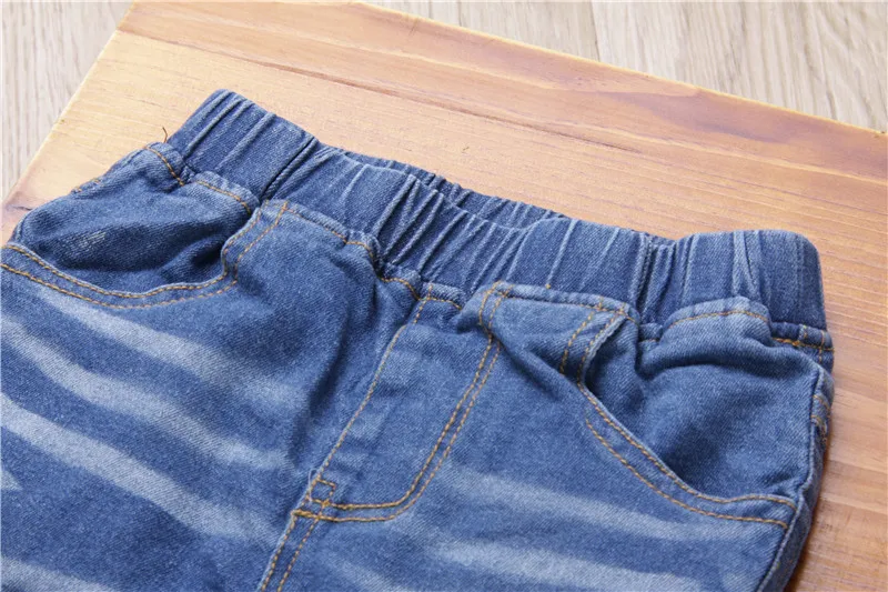 YC0236 Новинка весны модные джинсы для девочек Однотонная футболка для девочек брюки-клеш штаны, штаны для девочек из джинсовой ткани Повседневное детская одежда в стиле Лолита