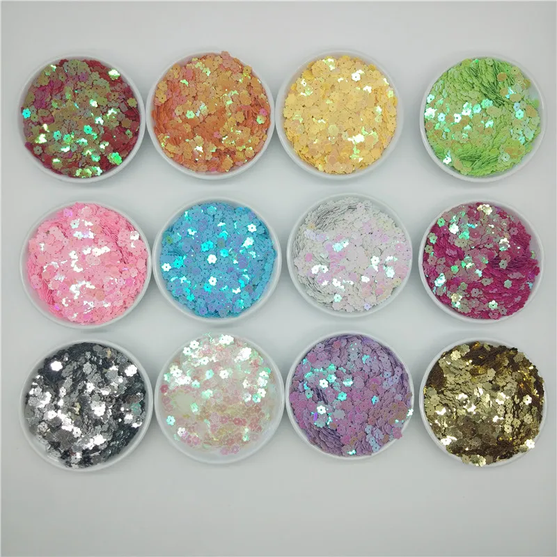 

6mm Flat sequins flower Shape PVC AB Color Loose Sequins for Crafts Paillette Sewing Clothes Decoration Children DIY Accessories