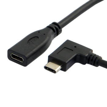 

CY 20cm 90 Degree Right Angled USB-C USB 3.1 Type C Male to Female Extension Data Cable for Tablet Mac book