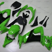 ZX-10r 2008-2010 Абс обтекателя ниндзя ZX 10r 2008 Обтекатели ZX-10r 2008 зелено-черные обтекатели