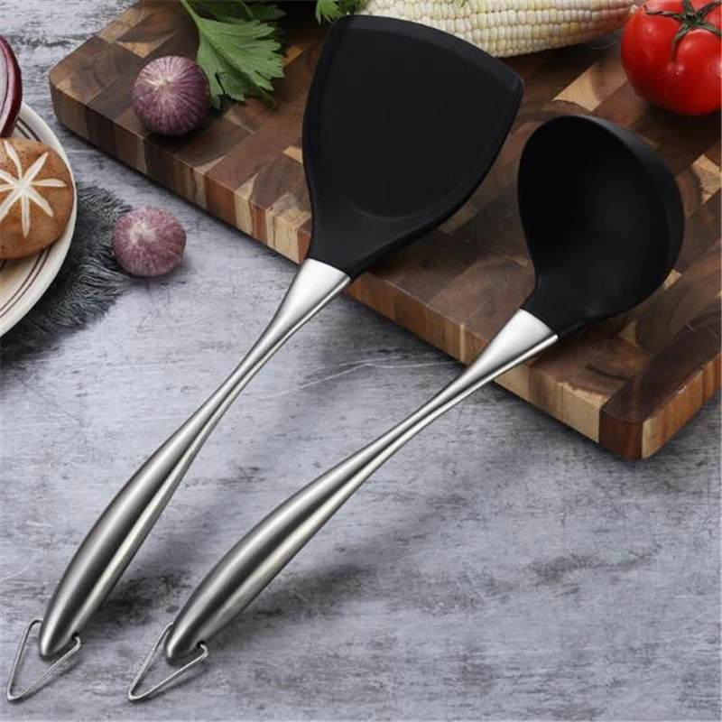 Кухонные инструменты для приготовления пищи лопатка с антипригарной полой ручкой лопатка Черпак специальная полая ручка высокотемпературная посуда