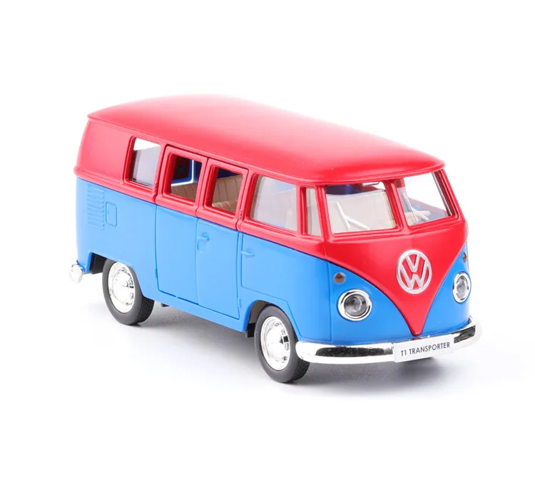 " литья под давлением сплав металлическая модель автомобиля VW T1 автобус синий коллекция литья под давлением модель автомобиля игрушечных машин для мальчиков, для детей