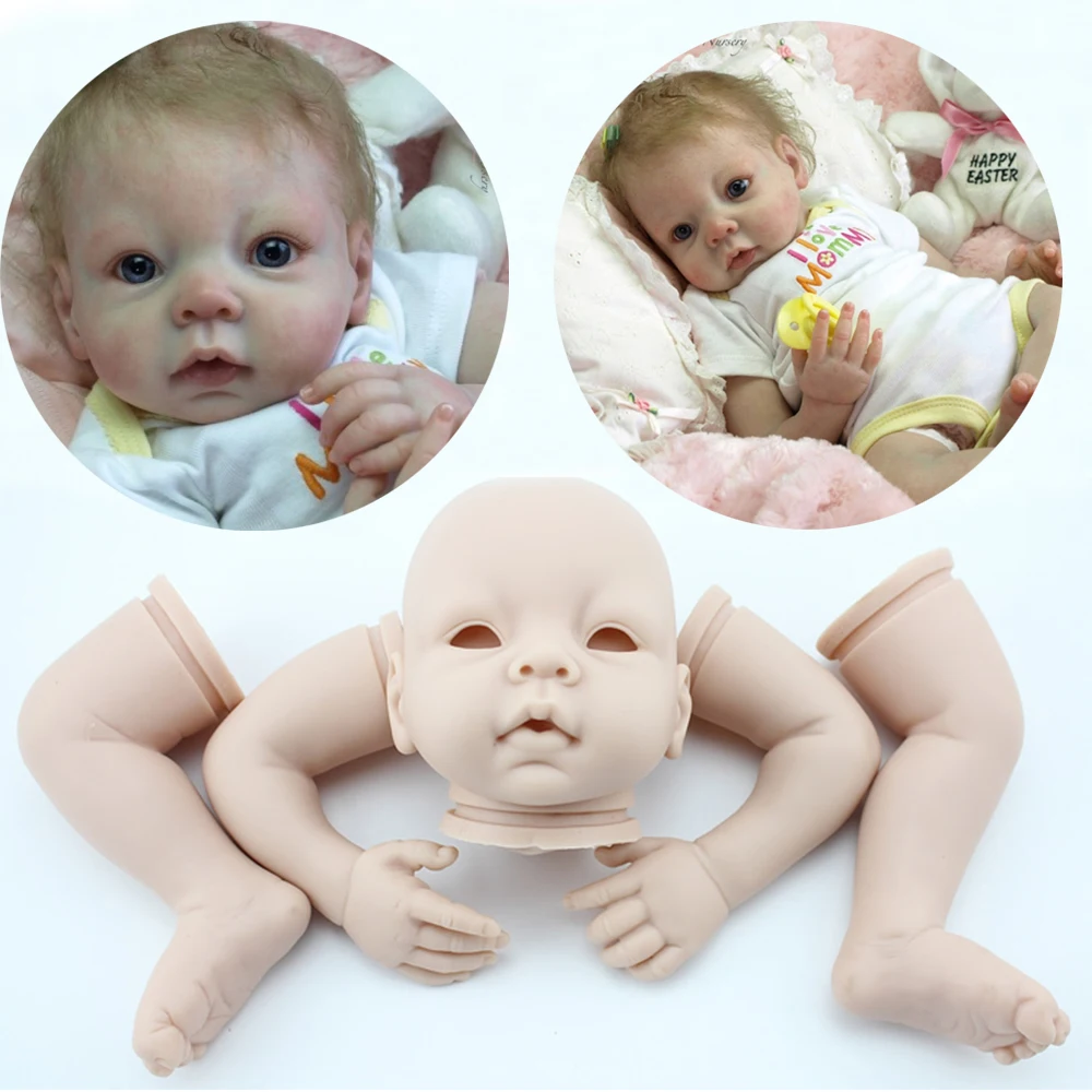 22inch very soft silicone vinyl reborn doll kit lifelike real touch