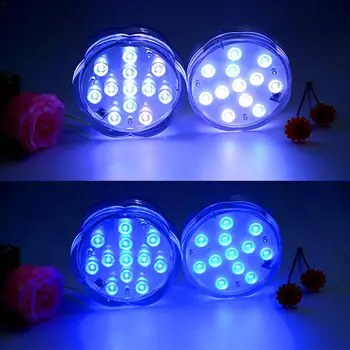 

LED Large Plum Style Remote Control Dive Light Knob Remote Control Timing 12-light Candle Aquarium Light with Button Battery