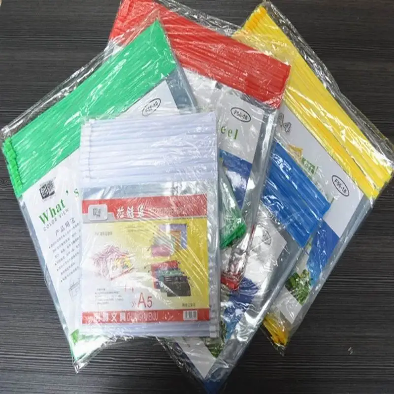 500pcs A4/A5/A6 Size File Bag Stationery Clear Plastic Bag Translucent
