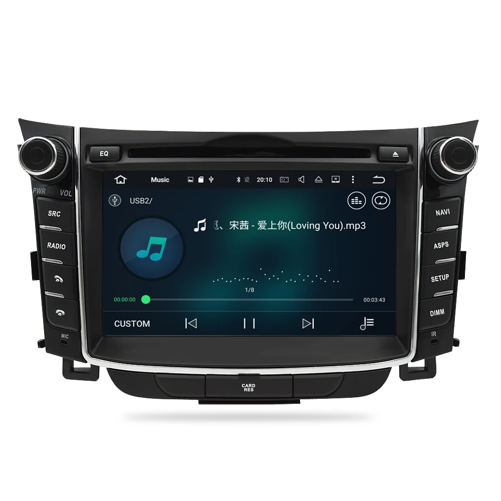 Excellent 4GB Android 9.0 Car Stereo DVD Player GPS Glonass Navigation For Hyundai I30 Elantra GT 2012+ Video Multimedia Radio headunit 4
