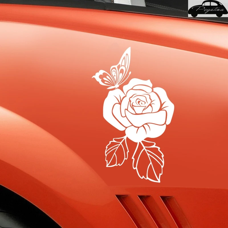 Pegatina Flower Butterfly Sticker Car Decal Posters Vinyl Wall Decals Decor Mural Sticker