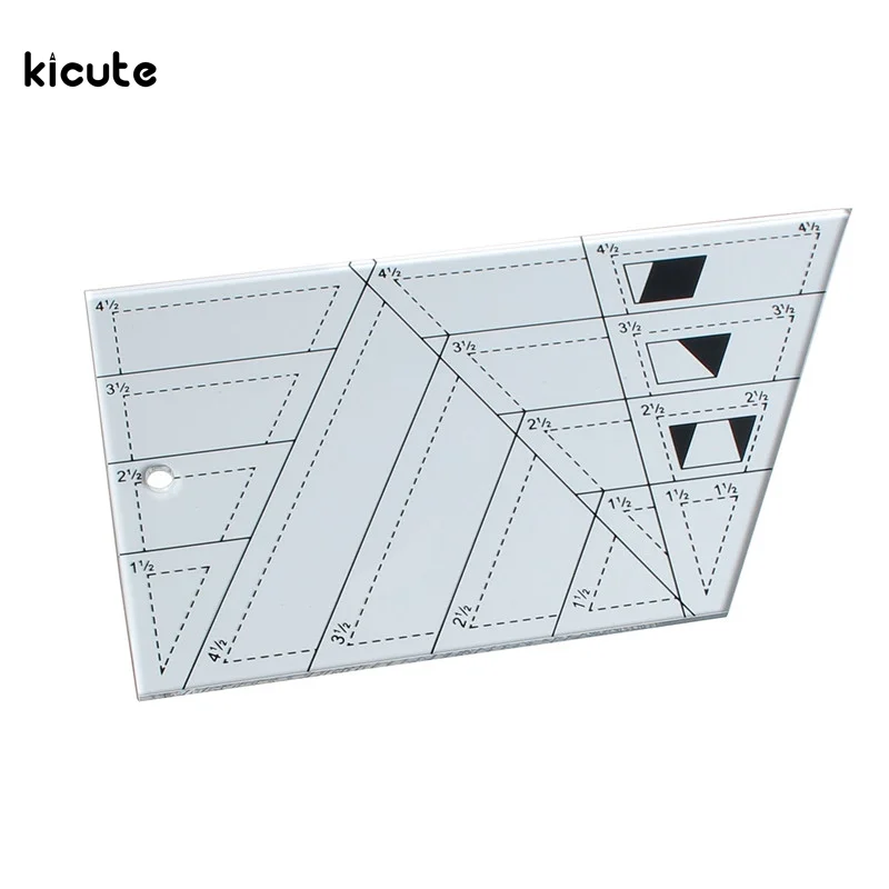 Новые акриловые многофункциональный лоскутное шитье Линейки Треугольники трапециевидной формы ясно Пластик правитель ручной работы DIY