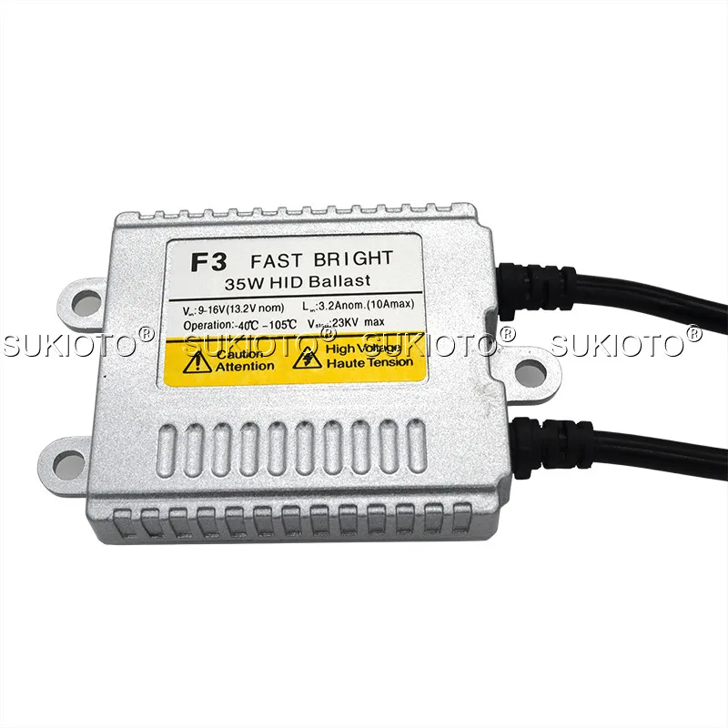 SUKIOTO Real AC 35W HID xenon Kit H7 H7R metal Base 4300K 5000K 6000K 8000K hid xenon ballast hid 35W Car Headlight bulb kit