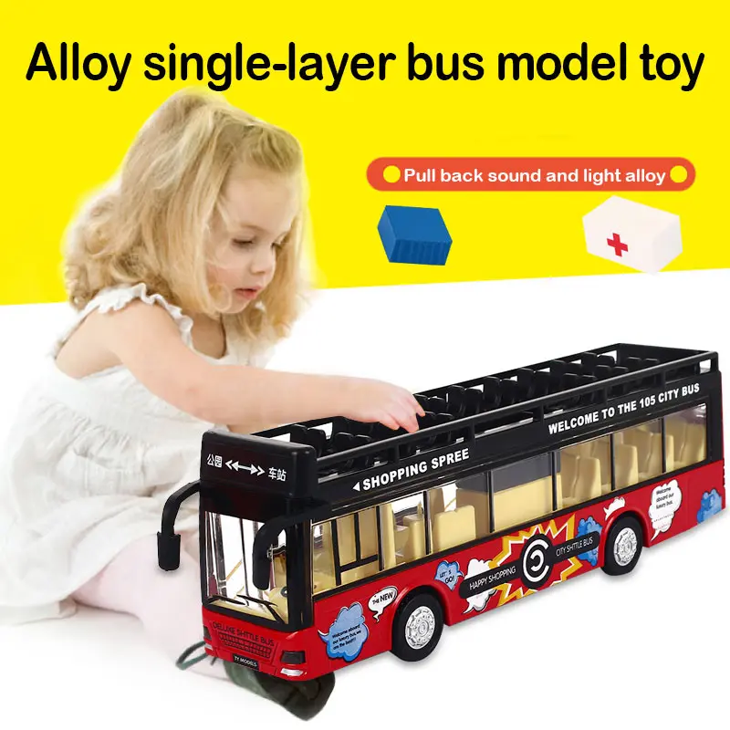 Модель одноэтажный автобус электрический игрушечный автобус Acousto-Optic игрушечный автобус сплав многоцветный начало способность хобби