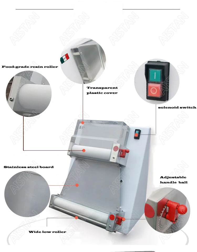 DR1V/DR1V-FP electric counter top stainless steel pizza dough roller machine pizza making machine dough sheeter