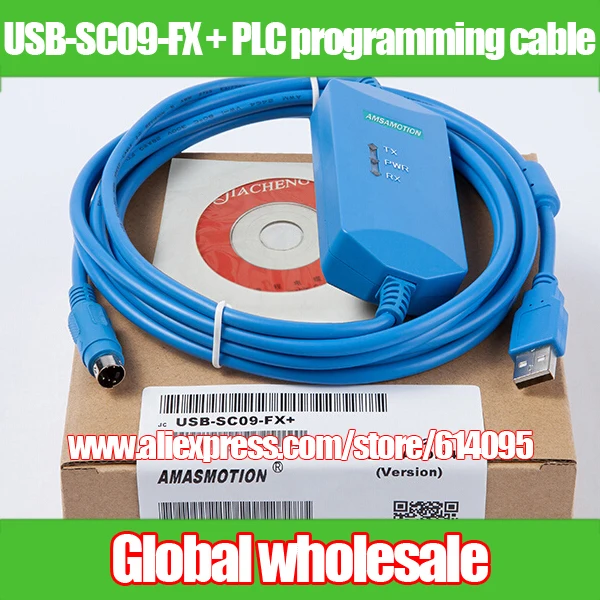 

1pcs USB-SC09-FX + PLC programming cable for Mitsubishi FX / USB TO RS422 ADAPTER FOR MELSEC FX PLC Electronic Data Systems