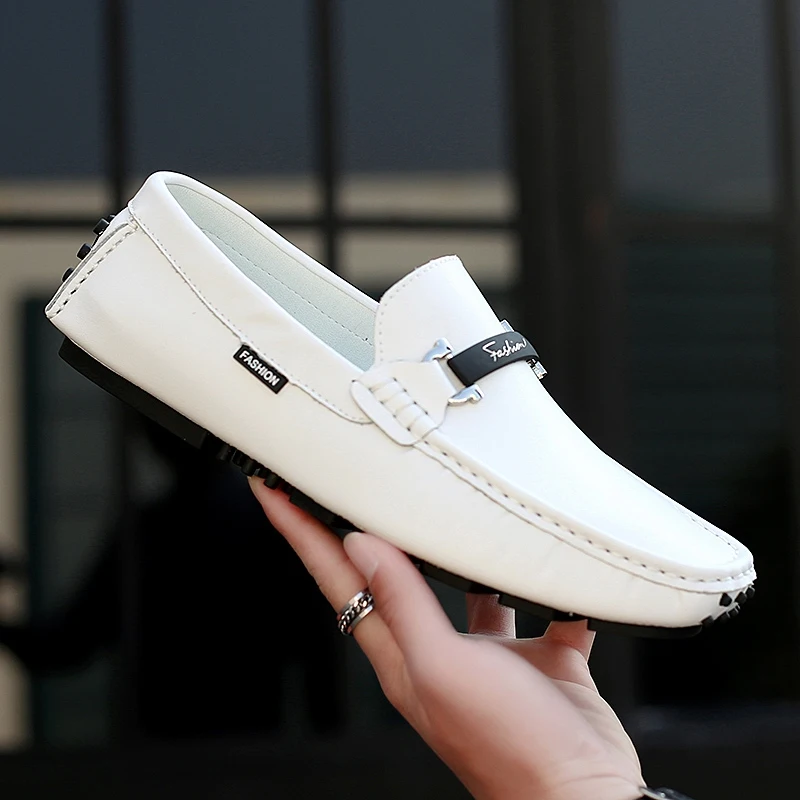 Misalwa 47 White Blue Men Loafers Split Leather Men Casual Shoes Luxury Brand Light Soft Moccasins Breathable Slip on Male Flats Misalwa 47 White Blue Men Loafers Split Leather Men Casual Shoes Luxury Brand Light Soft Moccasins Breathable Slip on Male Flats
